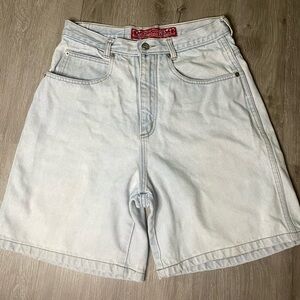 vintage "no excuses" womens denim short